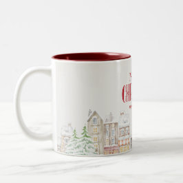 Cozy Christmas Winter Homes Två-Tonad Mugg