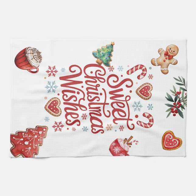 Cozy Christmas Wishes Kitchen Towel Kökshandduk (Horisontell)
