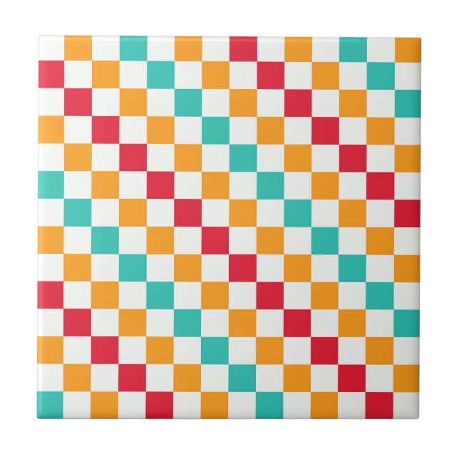 Cozy classroom diagonal checkerboard pattern kakelplatta (Framsidan)