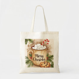 Cozy cocoa merry Christmas holly cookie festive  Tygkasse