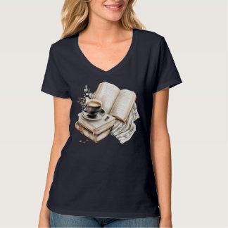 Cozy Coffee and Book Nook T Shirt