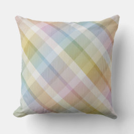Cozy colorful tartan plaid, pink Throw Pillow Kudde