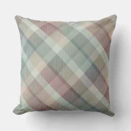 Cozy colorful tartan plaid, pink Throw Pillow Kudde
