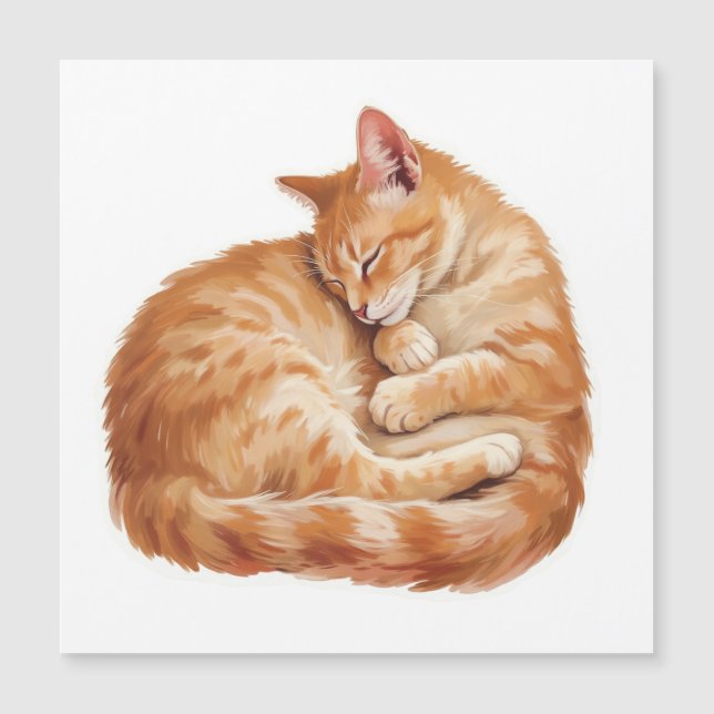 Cozy Companions Collection - Sleeping Cat Magnet (Framsida)