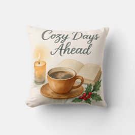 Cozy Days Ahead Watercolor Throw Pillow Kudde