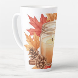 Cozy Fall Candle with Maple Leaves | Autumn Design