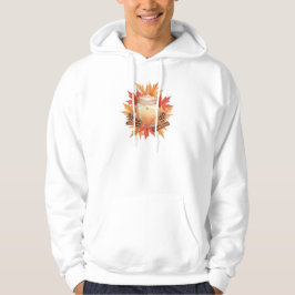 Cozy Fall Candle with Maple Leaves | Autumn Design Hoodie