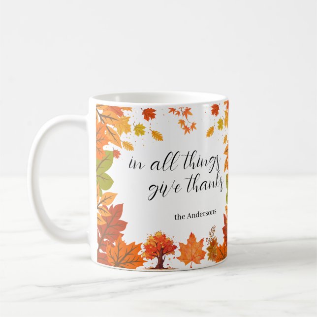 Cozy Fall Thanksgiving Dinner Party Kaffemugg (Vänster)