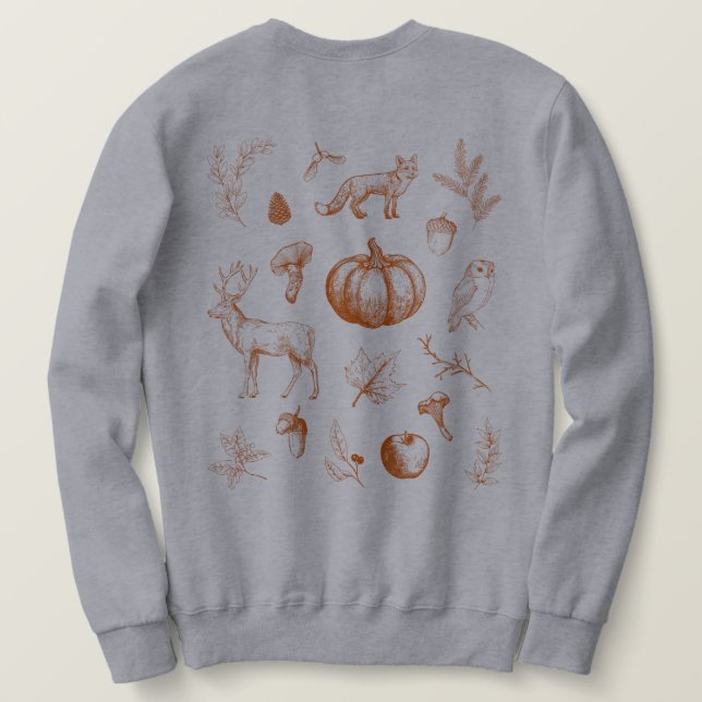 Cozy Fall Vibes Lång Ärmad Tröja (Design baksida)