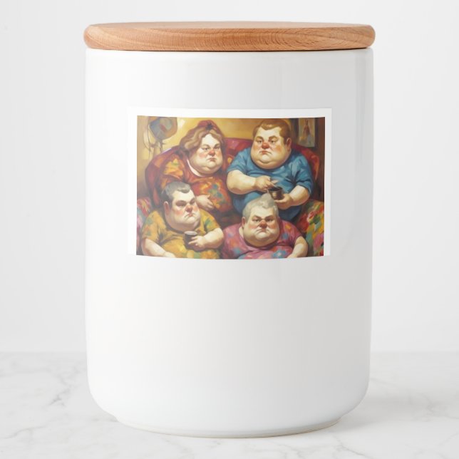 Cozy Family Jar Label Mat Etiketter (Framsida)