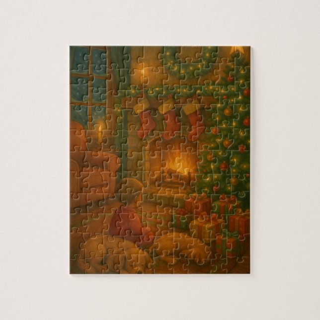 Cozy Fireplace & Stockings Pussel (Vertikal)