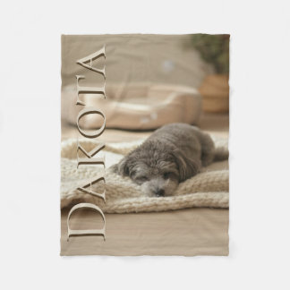 Cozy Fleece Blanket w/ Custom Pet Portrait