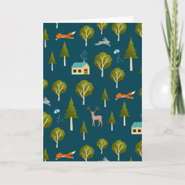 Cozy Forest Cabin and Animals Kort