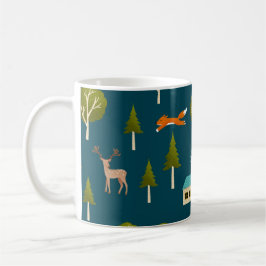 Cozy Forest Cabin and Animals Notebook Kaffemugg