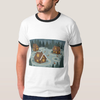 Cozy Forest Cottage Cluster T Shirt