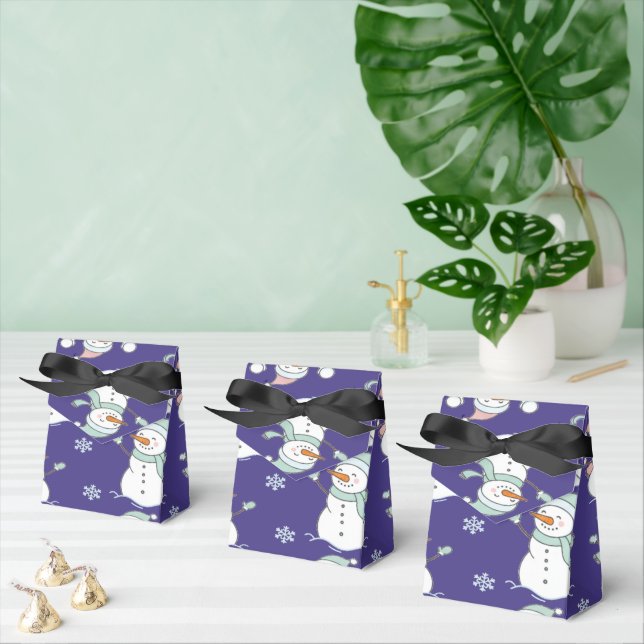 Cozy Frosted Snowman Winter Presentaskar (Multipel)