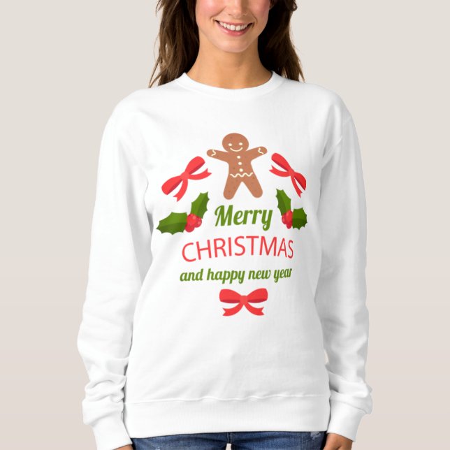 Cozy Gingerbread Christmas Sweatshirt USA T Shirt (Framsida)
