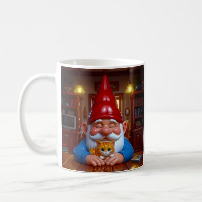 Cozy Gnome Cat Kaffemugg (Vänster)