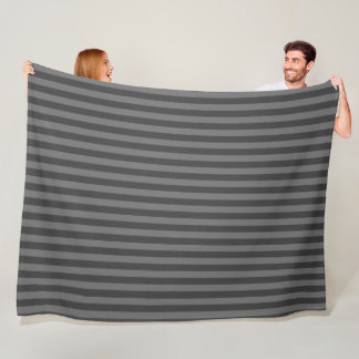 Cozy Gray Striped Fleecefilt