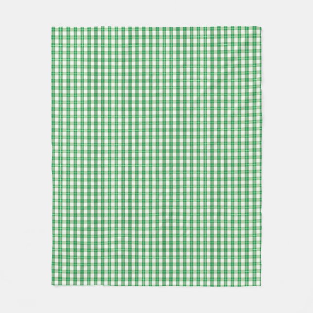 Cozy Green Plaid Rustic Christmas Cabin Fleecefilt (Framsidan)