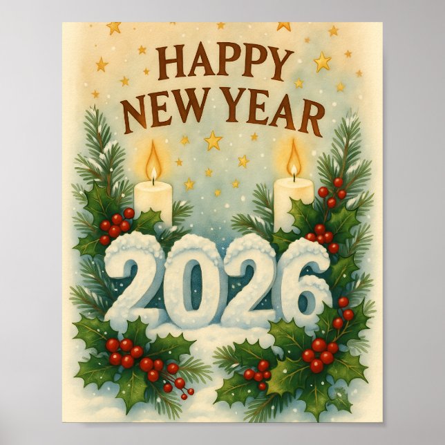 cozy happy new year winter poster (Framsidan)
