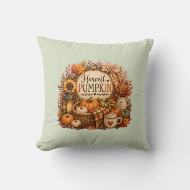 Cozy Harvest Pumpkin / Cosecha Acogedora Kudde (Framsida)