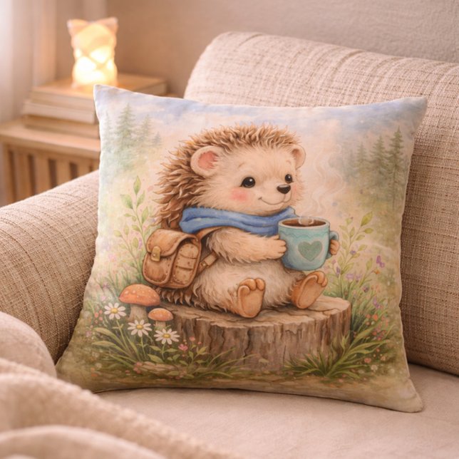 Cozy Hedgehog Kids Room & Nursery Kudde (Skapare uppladdad)