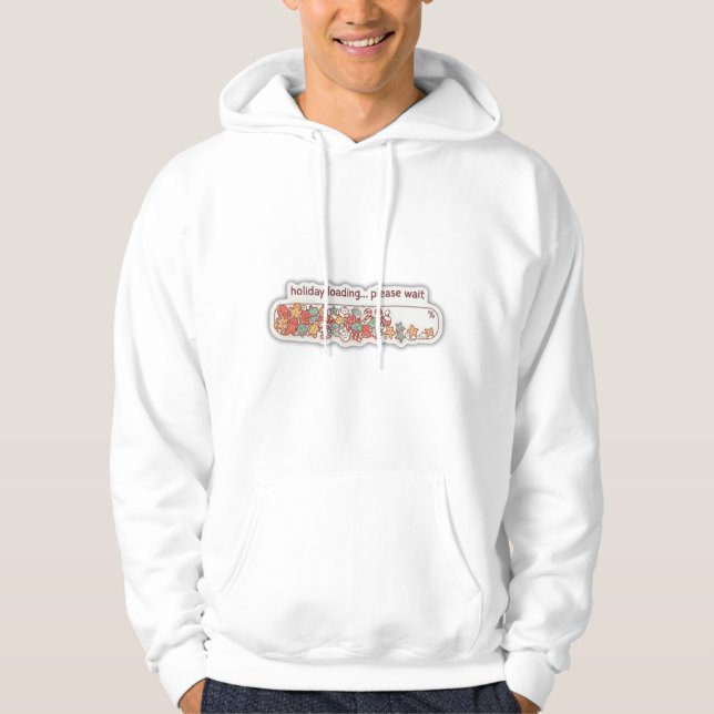 Cozy Holiday Loading Christmas Progress Bar Hoodie (Framsida)