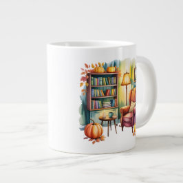 Cozy Home Reading Mug — Framed Wall & Book Shelf Jumbo Mugg