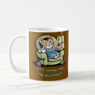 Cozy Kitten with Coffee and Cake – Funny Cat Kaffemugg
