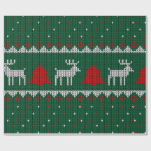 Cozy Knitted Reindeer Christmas Wrapping