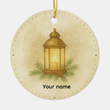 Cozy Lantern Winter Wall Clock – MerryMist Warm Gl