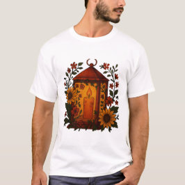 Cozy Lantern with Sunflowers Art T Shirt
