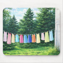 Cozy Laundry Line Anime Mousepad| Cute Aesthetic Musmatta