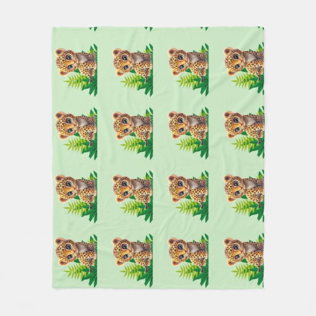 Cozy Leopard Fleece Blanket (Framsidan)