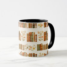 Cozy Library Aesthetic Coffee Cup |Book Lover Gift