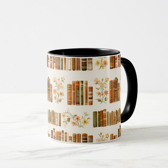 Cozy Library Aesthetic Coffee Cup |Book Lover Gift Mugg (Framsida höger)