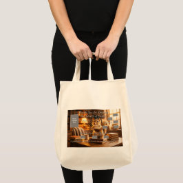 Cozy Library Squirrel Teacher Appreciation Tote Tygkasse