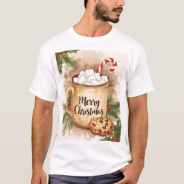 Cozy merry Christmas holly cookie cute festive T Shirt