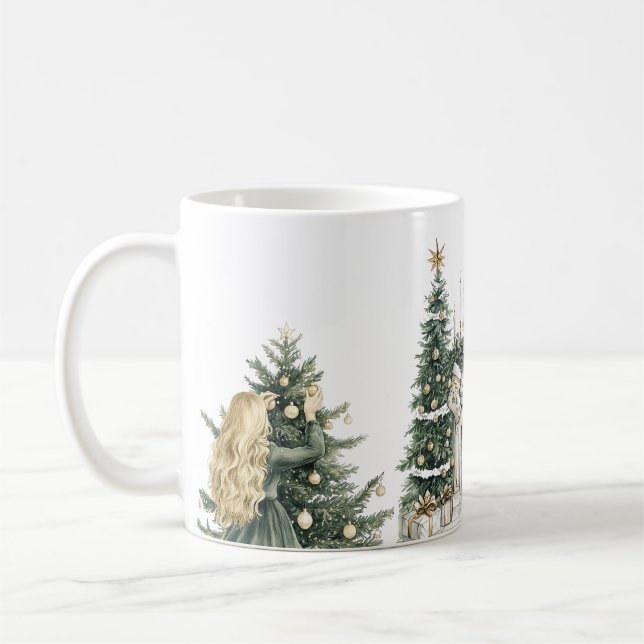 Cozy Merry Christmas Paper Plate with Winter Kaffemugg (Vänster)