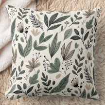 Cozy Minimalist Botanical Leaf Pattern