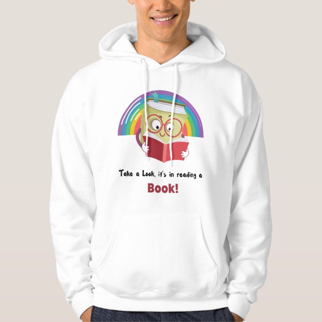 Cozy Moments take a Look, It's in a Reading a Book Hoodie (Framsida)