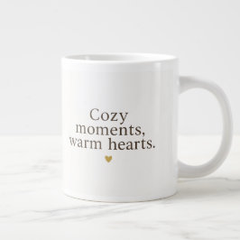Cozy Moments, Warm Hearts | Minimalist Christmas Jumbo Mugg