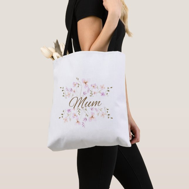 Cozy Mother’s Day & Birthday Gift, Floral Mum Tygkasse (Närbild)