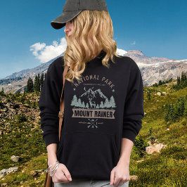 Cozy Mountain Landscape Deer – Mount Rainer T Shirt