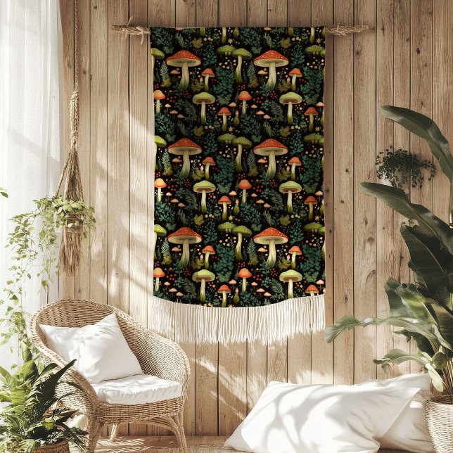 Cozy Mushroom Blanket Rustic Aesthetic & Charm Fleecefilt (Cozy Mushroom Blanket Rustic Aesthetic & Charm)