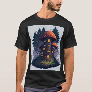 Cozy Mushroom Cottage in a Magical Forest   T Shirt