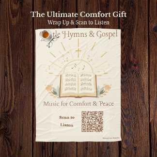 Cozy Music Therapy QR-kodfilt - Klassiska psalmer Fleecefilt