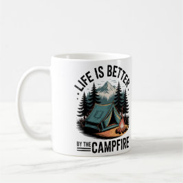Cozy Nature Adventure Camping Campfire Mountain  Kaffemugg