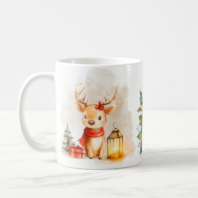 Cozy Nights Reindeer Recipe Mug Kaffemugg (Vänster)